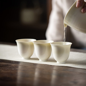 Celadon Glaze Thin Wall <b>Teacup</b> Porcelain Single Cup Chinese Style Kung Fu Tea Set Master Cup Afternoon Tea Use - Product Image 3