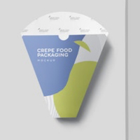 Cône porte-crêpe cône crêpe emballage crêpe papel crêpe