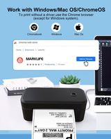 Impresora térmica de etiquetas Marklife X4 de 4 pulgadas en blanco y negro con software de edición gratuito para papel térmico de uso en supermercados y tiendas