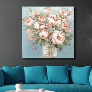 Relife Cheap Price Factory Colorful Flower Hand Painting Oil Canvas Painting Handmade Oil Paintings Art Flower
