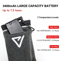 Venta caliente ODM Print Warm Knit Sports Calcetines para invierno Ski Ride Climbing Three-Files Control de temperatura Calcetines calentados