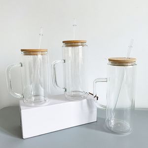 Gobelets en verre à double paroi pré-perforés de 12 oz, 15 oz et 20 oz, type globe à neige, avec poignée - Product Image 3