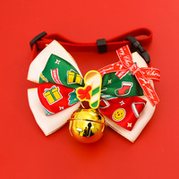 Collier Nœud Papillon pour Animaux de Compagnie, Collier de Noël pour Chien avec Clochette, Collier Ajustable pour Chat, Décoration pour Chat