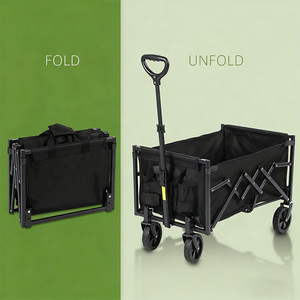 Práctico <span class=keywords><strong>y</strong></span> conveniente Carro de mano para pícnic al aire libre con <span class=keywords><strong>cuatro</strong></span> ruedas plegables de gran capacidad Material de tela Oxford Carro de mano plegable - Product Image 3