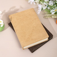 Carnet A5 à couverture en tissu tricoté, journal à couverture rigide, texture tissée, couleur unie, agenda, fournitures de papeterie pour le bureau et l'école