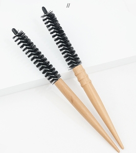 Peine de raíces peludas para el hogar directo de fábrica para uso de mujeres en flequillo peine de rodillo de madera para peinar el cabello - Product Image 4