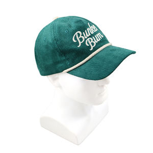 Cappello da Baseball Personalizzato con Ricamo Verde Vintage, 5 Pannelli, Chiusura Snapback, in Velluto a Coste, Morbido, con Fodera in Seta - Product Image 5