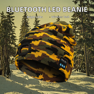 หมวกบีนนี่ฤดูหนาวลายพรางและลายจุดสำหรับทุกเพศหมวกบีนนี่พิมพ์ลายนูนหมวกลายตารางหมากรุก - Product Image 2