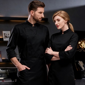 Uniforme de <span class=keywords><strong>chef</strong></span> élégant avec une coupe moderne, design stylé, logo brodé, ajustement parfait, prix abordable - Product Image 3