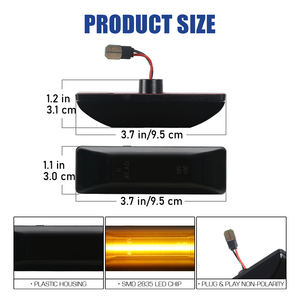 Spina di riserva e gioco anteriore ambra posteriore rossa luce di posizione laterale del camion per 2500/3500 accessori 1994-2002 - Product Image 3