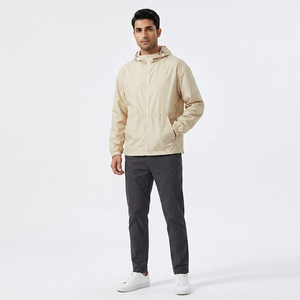 Custom Logo <b>Long</b> Sleeve <b>Men</b> Windbreaker <b>Jackets</b> Zipper up Windproof Polyester Sport <b>Jackets</b> Unisex - Product Image 1