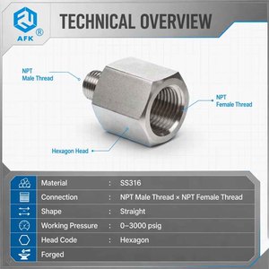 Filettature BSP da 1/8 "NPT 1/2" <span class=keywords><strong>raccordi</strong></span> <span class=keywords><strong>per</strong></span> connettori di raccordo di riduzione <span class=keywords><strong>raccordi</strong></span> <span class=keywords><strong>per</strong></span> <span class=keywords><strong>tubi</strong></span> <span class=keywords><strong>in</strong></span> <span class=keywords><strong>acciaio</strong></span> inossidabile - Product Image 2