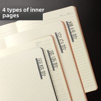 Carnet d'étudiant en cuir blanc DM Mini B5, papier kraft, reliure cousue, cahier d'exercices, pages vierges, lignées, quadrillées, cadeau