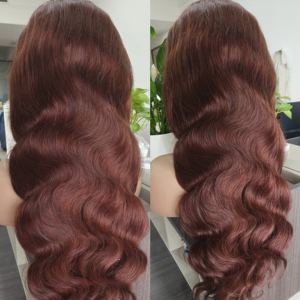 100% Wig tanpa lem rambut manusia Virgin mentah renda depan asli Wig gelombang dalam Vietnam untuk WANITA HITAM HD Wig Frontal penuh renda - Product Image 4
