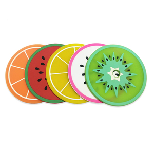 Customizable American Style Round Coaster Set with Eco-Friendly <strong>Silicone</strong> <strong>Mats</strong> &amp; Pads Promotional Use Custom Logo Options - Product Image 3