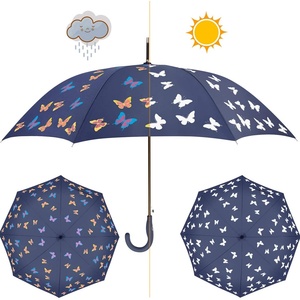 Wholesale Automatic Open 19inch X 8K Kids Print butterfly Automatic <b>Umbrella</b> Color Changing - Product Image 4