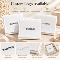 Pochette à bijoux en coton blanc personnalisée avec logo OEM ODM, fabrication directe d'usine, avec surpiqûres nettes pour l'emballage des bagues