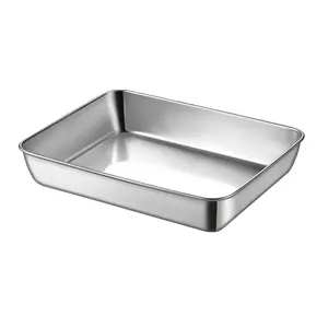 Factory wholesale high quality stainless steel 25cm hotel serving tray towel tray