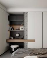 Armoire haut de gamme pour bureau à domicile avec bureau intégré, armoire de rangement multifonctionnelle avec bureau informatique pour salle d'étude