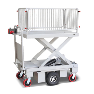 Carretilla Elevadora Eléctrica con Plataforma de Acero de 1200x800mm, Altura Ajustable, Cuatro Ruedas, Uso Industrial, Recubrimiento en Polvo Plateado - Product Image 6