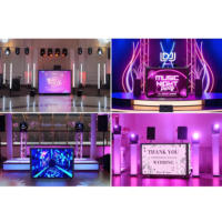 Cabina de DJ con Pantalla LED Curva para Espectáculos en Vivo Móviles y Eventos en Interiores, Actuaciones de DJ