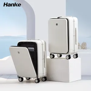 Hanke Front Open Laptop Pocket Business Style TSA lock Travel Lightweight Carry on Suitcase Trolley Boarding Luggage