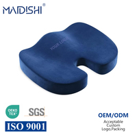 Coussin de siège en mousse à mémoire de forme orthopédique pour le coccyx et la sciatique, soulagement des douleurs au dos et au coccyx, pour chaise et voiture