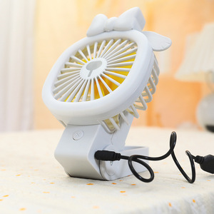 Portable Handheld LED Fan With <b>Foldable</b> Design Rechargeable Battery 2W DC Motor Button Control For <b>Desk</b> Or Outdoor Use - Product Image 4