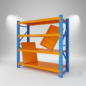 Estanterías Metálicas Ajustables de Bajo Costo <span class=keywords><strong>Sin</strong></span> Pernos y Estanterías Metálicas de Servicio Mediano para Almacenamiento en Almacenes - Product Image 1