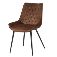 Современная мебель, нордическая мебель для дома, кухни, ресторана, кафе, стул, Роскошные итальянские бархатные коричневые квадратные обеденные стулья на спине для продажи