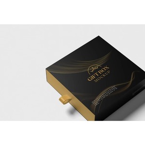 Custom Logo <b>Black</b> Sliding Drawer Gift Box Paper Cardboard Packaging with Tissue Paper for Mailing and Shipping - Product Image 4