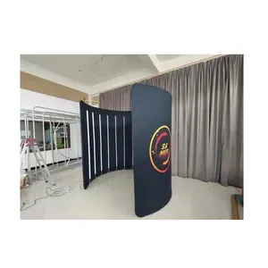 Factory Direct Aluminum Tension Fabric Portable 360 Backdrop For Tradeshow Exhibition 360 Photo Booth Enclosure Backdrop