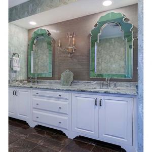 Meuble-lavabo de salle de bain en céramique sur mesure traditionnel avec miroir LED, finition polie, style rustique, garantie de 5 ans - Product Image 5