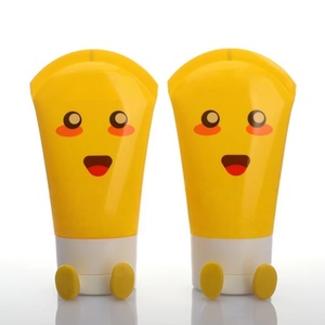 Tube cosmétique en plastique de 50 ml, forme mignonne avec bouchon à clapet motif pieds de bébé, pour crème pour les mains et écran solaire – Vente en gros - Product Image 2