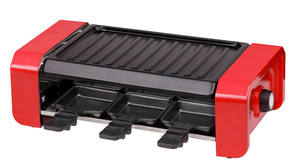 Grill à <span class=keywords><strong>raclette</strong></span> électrique avec poignées en bois, contrôle de la température, surface antiadhésive, commande mécanique, sécurité de la flamme pour la maison - Product Image 3