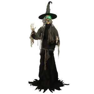 Decorazione Animata Elettrica a Induzione Meccanica per Halloween: Grande Strega Oscillante, Fantasma Luminoso, Scheletro Ornamentale in Piedi - Product Image 6