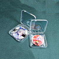 Boîte de rangement et d'affichage en acrylique transparent carrée, boîte de protection, boîte de rangement, porte-badge en plastique