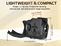 WARRIORLAND Lampe de pistolet compacte et légère et visée laser rouge Combo 150 Lumens Lampe de poche tactique SLL-102 pour MPS