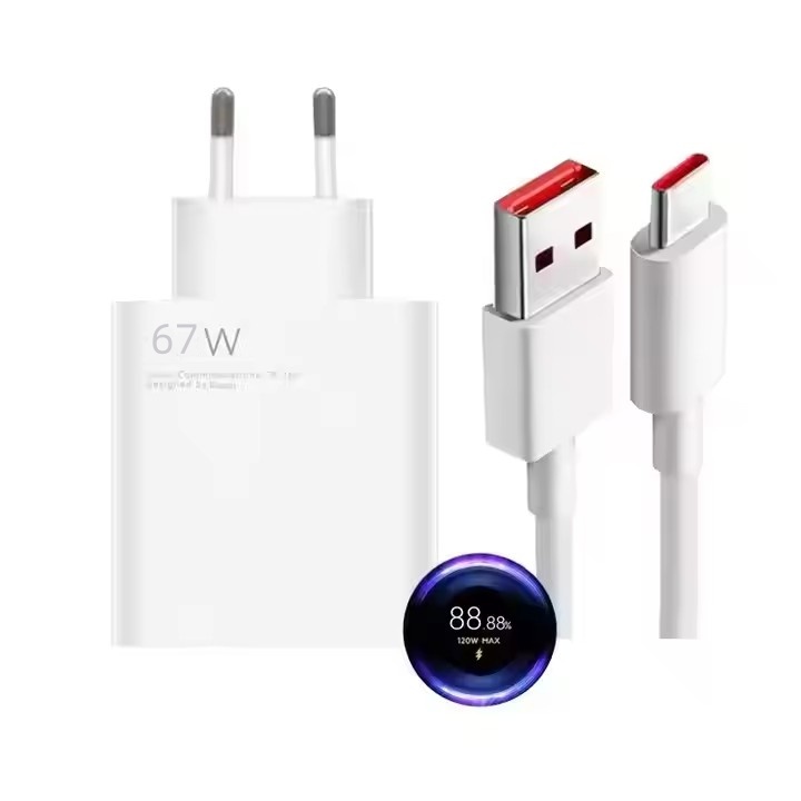 cargador blanco de 67w para la UE