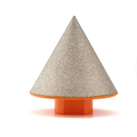 Fraise conique diamantée XMGT à filetage M14 brasée sous vide pour chanfreinage et élargissement de trous