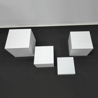 Buffet blanco Acrílico Mesa Riser Cube Display Nesting Risers Lucite Square Food Pedestal Box Display