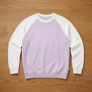 Pull à manches longues en coton 100% tricoté à col rond et manches raglan pour homme, couleur unie, coupe classique, vêtements décontractés pour l'automne - Product Image 3