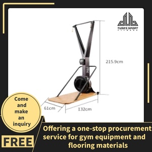 Machine <span class=keywords><strong>de</strong></span> <span class=keywords><strong>ski</strong></span> à résistance à l'air avec <span class=keywords><strong>moniteur</strong></span>, pour l'exercice cardiovasculaire à domicile, personnalisable avec logo - Product Image 2