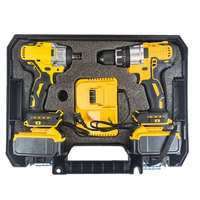 Kit de Taladro y Llave de Impacto Inalámbricos de 21v para Bricolaje en el Hogar