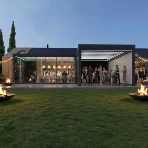 Gazebo Comercial Modular con Canaletas de Agua Ocultas, Pérgola Bioclimática Premium para Terraza de Hotel Cinco Estrellas - Product Image 1