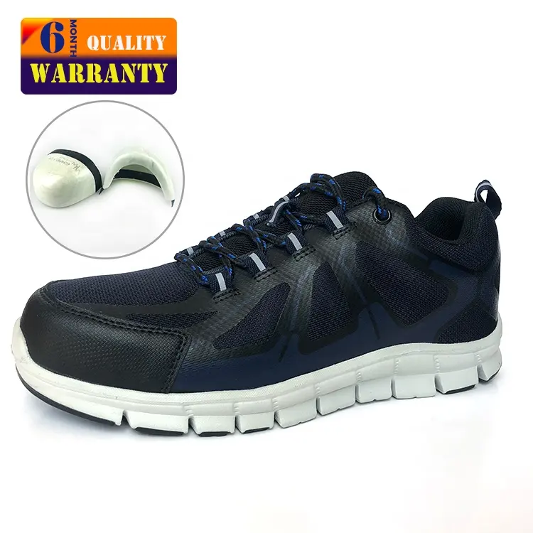 Brand Lightweight Breathable Mesh Slip Resistant Composite Toe Cap Sport Men Work Safety Shoes