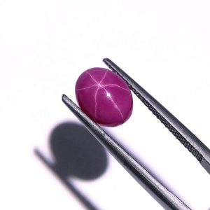 Gemme wuzhou forma ovale dimensioni complete pietre preziose taglio brillante prezzo sintetico <span class=keywords><strong>stella</strong></span> zaffiro <span class=keywords><strong>rosa</strong></span> <span class=keywords><strong>pietra</strong></span> stellare - Product Image 2