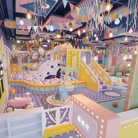 200 300 Equipo de patio interior con temática colorida Seguro y divertido para que los niños participen en actividades dulces