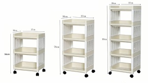 Carrito de Almacenamiento Rodante de Plástico de 5 Niveles con Cesta Desmontable para Verduras, para Cocina - Product Image 4