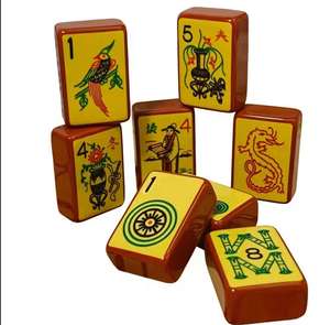 Vintage Custom Multi-Color Acrylic American Mahjong Tiles 160 Pieces Portable <b>Entertainment</b> Set for 4 Players - Product Image 2
